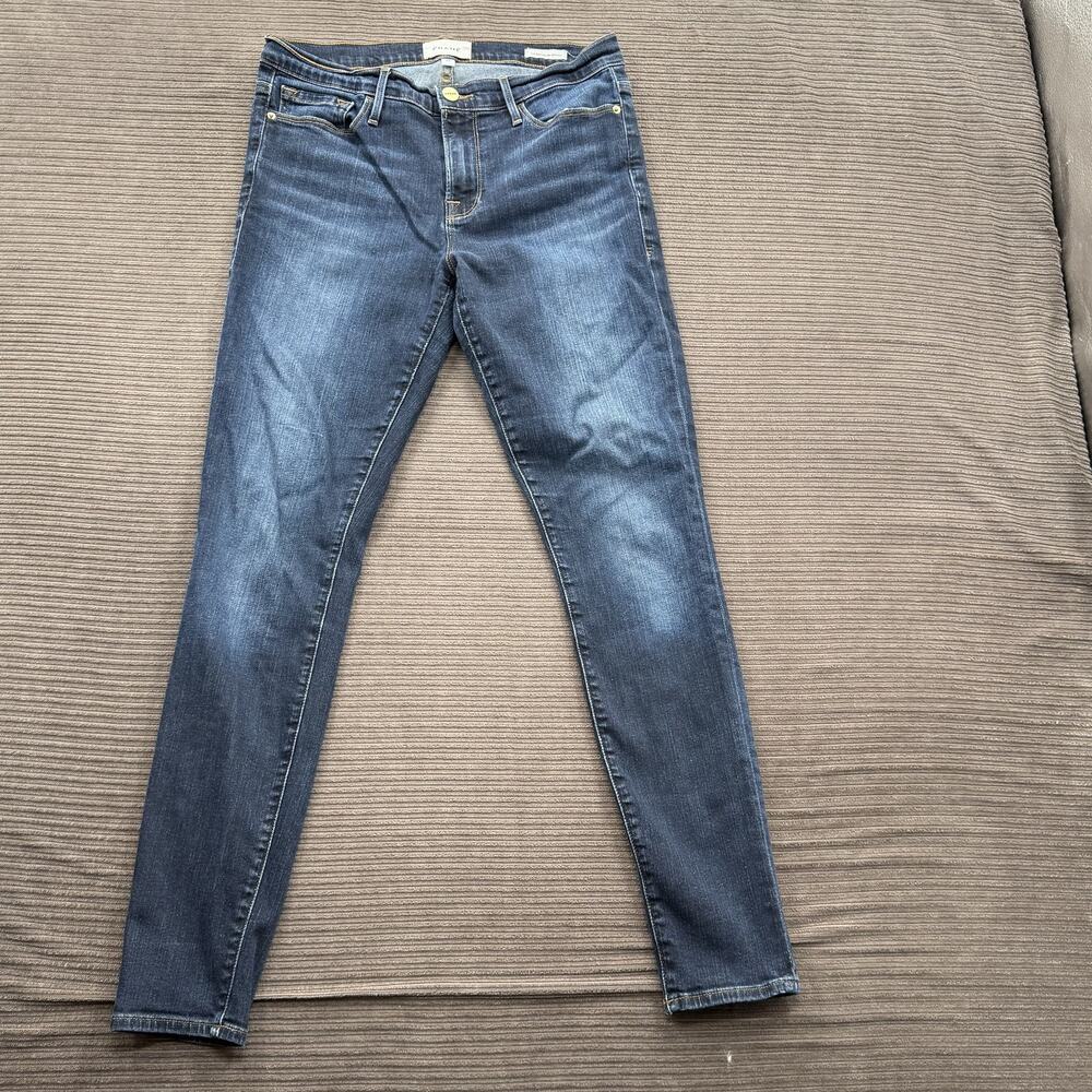 Frame Jeans Womens 28 Le Skinny de Jeanne Dark Wash Stretch Denim Wellington